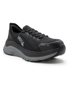 MCFMC152-7EE image(0) - Mega Comfort ERGO Europa CT - Men's Low Top Shoes - CT|EH|SF|SR - Black / White - Size: 7 - 2E - (Extra Wide)