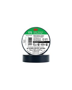 MMM92618 image(0) - 3M Temflex 92618 175 Electrical Tape, 60 ft L x 3/4 in W, 7 mil THK, Black