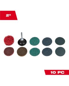 MLW49-92-9000 image(0) - Milwaukee Tool 10 Piece 2 Inch Quick Change Disc Kit