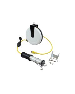 GEN1935-8010 image(2) - SafTlite by General Manufacturing Stubby II with End Light on 35 Foot Reel and 10 Amp Inline Tool Tap Black Handle