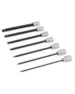 WLMW38751 image(1) - Wilmar Corp. / Performance Tool 7 pc. 3/8" Dr. Metric Hex Bit Socket Set