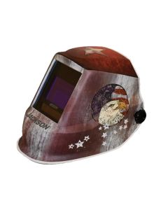 JCK47103 image(1) - Jackson Safety Jackson Safety - Welding Helmet - Auto Darkening - Nylon - 3.94" x 2.36" Viewing Area - Shade 4/5-13 Variable ADF 1/1/1/1 - 370 Speed Dial Headgear - Freedom Graphics