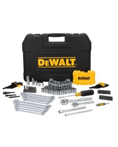 DWTDWMT45425 image(0) - DeWalt 142-Piece 1/4 Inch and 3/8 Inch Drive Mechanics Tool Set