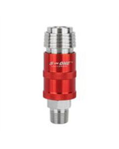 Milton Industries Safety Exhaust Coupler, 1/4" body, 3/8" FNPT