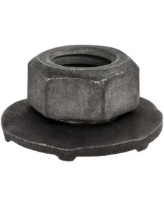 AVC12595 image(0) - AUVECO 12595 Type A Toothed Free Spinning Washer Nut, M6 x 1 mm x 7 mm H x 10 mm Across Flats x 16 mm OD, Phosphate