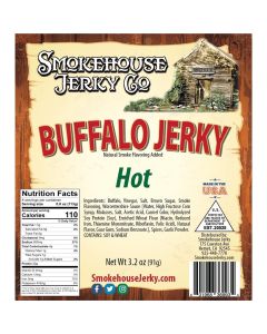 THS369934 image(0) - Tender Heifer Snack Co. Buffalo Hot Exotic Jerky - 3.2 Ounce