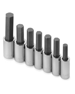 S K Hand Tools 7PC MET HEX BIT SCK SET