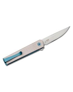 CRK7081 image(2) - CRKT (Columbia River Knife) CEO Microflipper 12C27 Satin Plain Blade Folding Knife with Liner Lock Aluminum Handle - Black