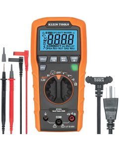 Klein Tools Auto-Ranging Digital Multi-Tester with Standard/GFCI Receptacle Tester