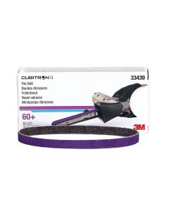 3M Cubitron II File Belt 60+ 10mmx330mm (3/8"x13") 10 belts/cart 5 cart/case