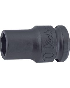 KKN13401M-15 image(0) - Ko-ken USA 13401M-15 3/8 Sq. Dr. Socket 15mm 6 point Length 32mm Thin walled