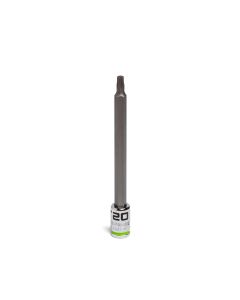 GETSTA20L image(0) - Grip Edge Tools 1/4" Dr RPT Long Star Bit Socket T20