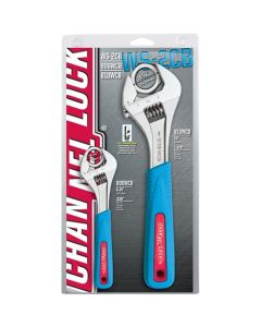 Channellock 2PC Adjustable Wrench [806W/810W] Display w/Blue Handle