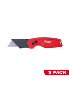 MLW48-22-1522 image(0) - Milwaukee Tool 3PK FASTBACK Compact Folding Utility Knife