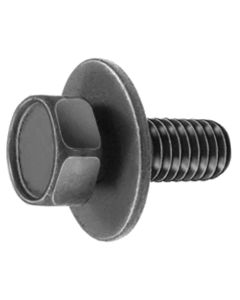 AUVECO 15791 Hex Head Sems C Point Body Bolt, M6 - 1 Screw x 16 mm L x 10 mm Across Flats, Steel