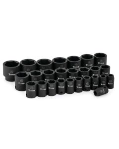 TIT42126 image(0) - Titan 26 Piece 1/2 Inch Drive 6 Point Metric Standard Impact Socket Set