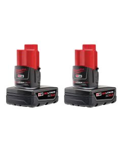 MLW48-11-2462B image(2) - Milwaukee Tool M12 12V Lithium-Ion XC Extended Capacity Battery Pack 6.0AH (2-Pack)