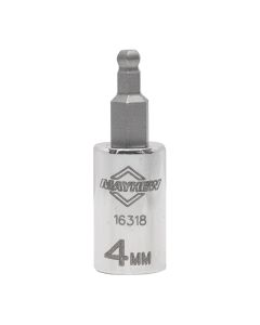 MAY16318 image(1) - Mayhew Mayhew 4 MM Metric Ball Hex Short Insert Socket Bit, 1/4-Inch Drive