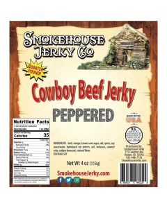 Tender Heifer Snack Co. Peppered Cowboy Cut Beef Jerky - 4 Ounce