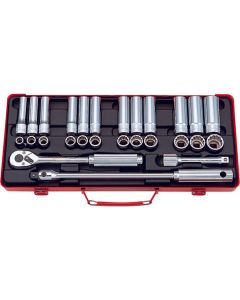 Ko-ken USA 4277 1/2 Sq. Dr. 27 Piece 12-Point Metric Socket set  10-24mm