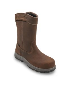 FSIA8204-10D image(2) - Avenger Work Boots Framer MAX Wellington - Men's - CT|EH|WP|SR|SF|B&W - Brown - Size: 10 - D - (Regular)