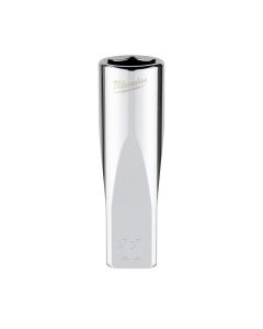 MLW45-34-9049 image(2) - Milwaukee Tool Milwaukee Tool 1/4" Drive 11mm Metric Deep Socket with FOUR FLAT Sides, 6-Point, Vanadium Steel, Chrome