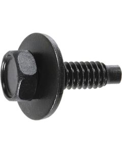 AVC10823 image(0) - AUVECO 10823 Hex Head Sems Dog Point Body Bolt, 1/4 in - 20 TPI Screw x 7/8 in L, Black Phosphate
