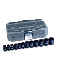 KDT84931N image(0) - GearWrench 12 Piece 1/2 Inch Drive 6 Point Standard Impact SAE Socket Set