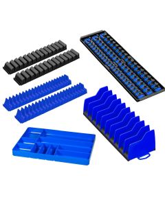 ERNBLUEPACK-TDE25 image(0) - Ernst Mfg.  Tool Organizer Bundle: Screwdriver, Wrench, Plier, Socket, and Tray - Blue