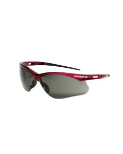 Jackson Safety Jackson Safety - Safety Glasses - SG Series - Smoke Lens - Red Frame - Hardcoat Anti-Scratch - Outdoor