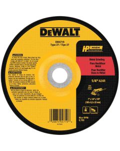 DEWALT 7-Inch-By-1/4-Inch-By-7/8-Inch General Purpose Metal Grinding Wheel