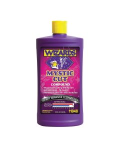 WZP11048 image(0) - Wizards Products MYSTIC CUT 11048 Smart Abrasive Buffing Compound, 32 oz Bottle, Off-White, Liquid