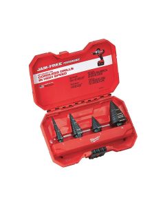 Milwaukee Tool 4-PC JAM-FREE STEP DRILL BITS #1, #4, #7, #12 SET