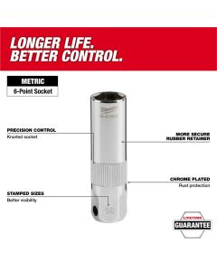 MLW48-22-9555 image(1) - Milwaukee Tool 3/8" Drive 14MM Spark Plug Socket
