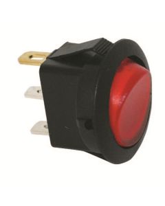The Best Connection 10 Amp 12V Amber Round Rocker