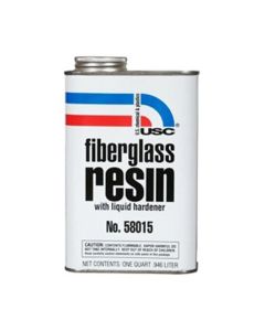 USC58015 image(0) - US Chemical 58015 Fiberglass Resin, 1 qt, Amber, Liquid