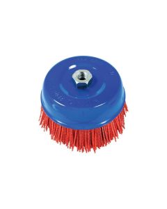 AES51886 image(0) - AES Industries 51886 Filament Cup Brush, 6 in, 5/8-11, 180 Grit, Nylon