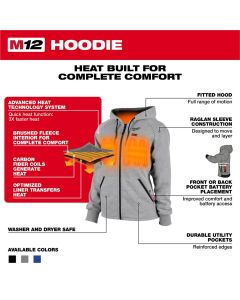 MLW336R-21S image(1) - Milwaukee Tool M12 Women's Heated Hoodie