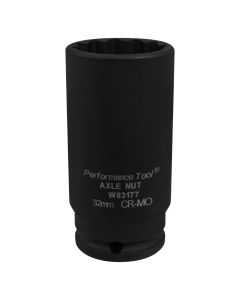 WLMW83177 image(2) - Wilmar Corp. / Performance Tool 32mm 12pt Axle Nut Socket CrMo