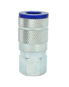 MIL785TC image(0) - Milton Industries ColorFit Coupler, T-style Blue, 1/4-inch NPT Female