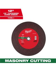 MLW49-94-1930 image(0) - Milwaukee Tool 12" x 1/8" x 20mm Masonry Cut Off Wheel -Type 1