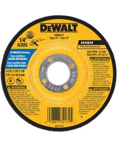 DEWALT 4-1/2" X 1/4" X 7/8" Stainless Steel Grinding Wheel
