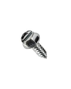 AUVECO 11369 Slotted Hex Washer Head A/AB Point License Plate Screw, #14 Screw x 3/4 in L, Zinc