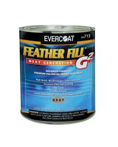 FIB713 image(0) - Fibre glass Evercoat FEATHER FILL G 2 100713 High-Build Polyester Primer Surfacer, 1 gal Round Can, Gray