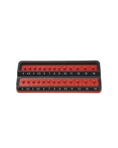 MTSPSH25M-RED image(1) - Mechanic's Time Savers 1/4 in. Metric Peg Socket Holder, Red