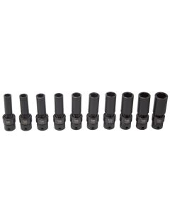 KTI37400 image(3) - K Tool International Impact Flex Socket Set 10 Piece 3/8 in. Dr. MM