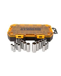 DWTDWMT73812 image(1) - DEWALT 20 Piece 3/8 in Drive Deep Combination Socket Set