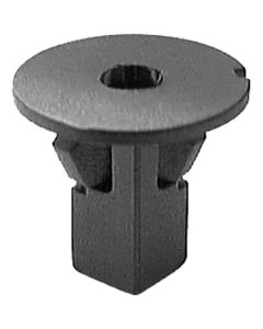 AVC14267 image(0) - AUVECO 14267 Screw Grommet, M6.3 Screw x 20 mm Dia Head x 17 mm L Stem x 8 mm Hole, Nylon, Black