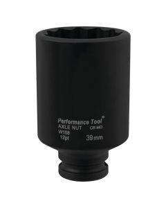 WLMW158 image(0) - Wilmar Corp. / Performance Tool 39mm 12pt Toyota Axle Nut Socket CrMo