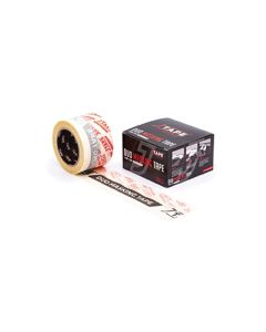 JTAPE Unlimited 1150.7520 DUO Masking Tape, 20 m L x 75 mm W, 285 um THK, Ivory with Black and Red Print